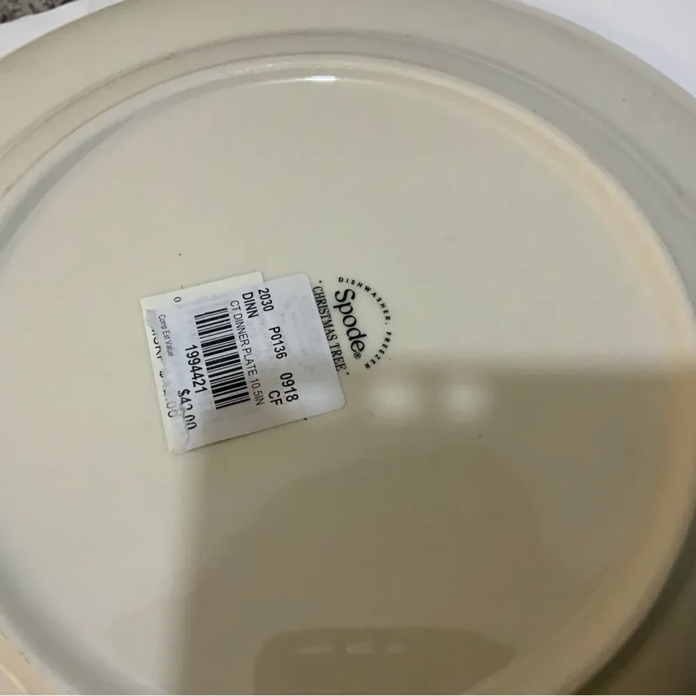 New Spode Spode Christmas Tree Fine Earthenware 10 Inch Dinner Plate